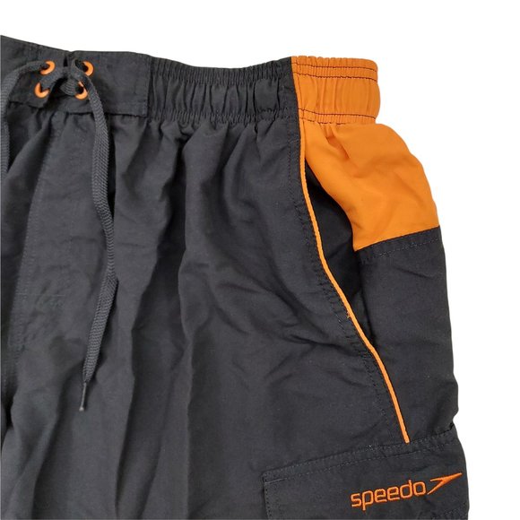 Speedo Trunks Elastic Waist Drawstring Pockets Mesh Navy Mens XL Summer Pool - Picture 7 of 9